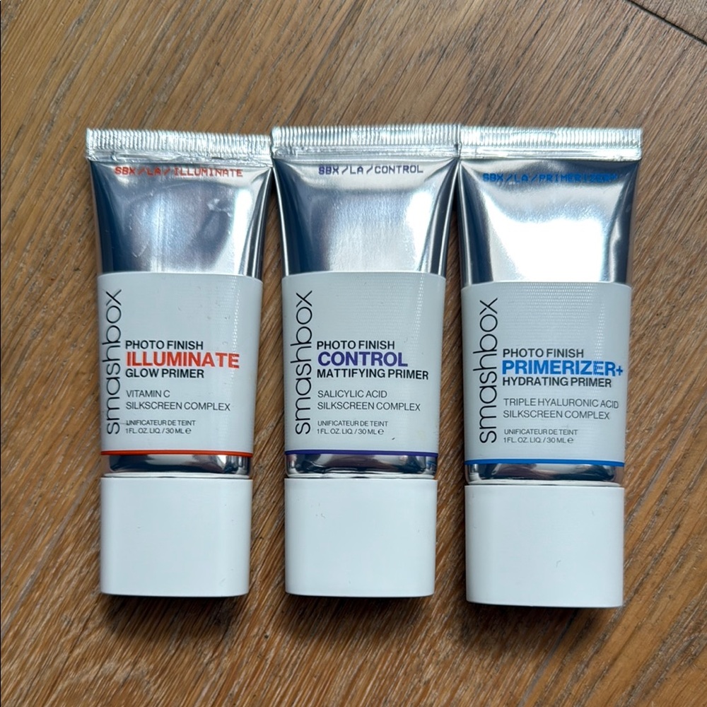 Smashbox Photo Finish Primer: Illuminate, Control, Primerizer+ (30ml - Set of 3)